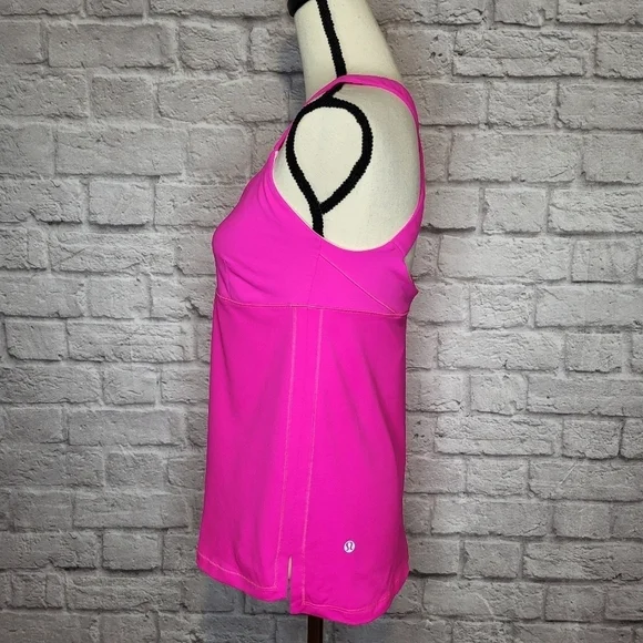 Lululemon Track and Train Tank Raspberry Glo Light crossback straps top size 10 - Picture 5 of 12